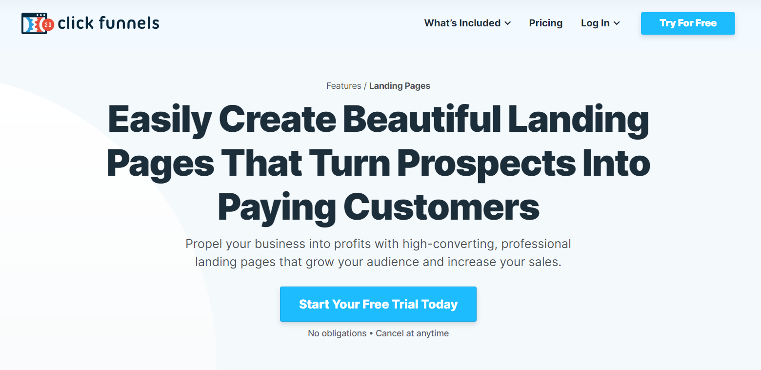 Best Landing Page Tools - Clickfunnels
